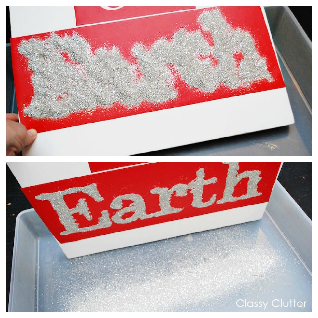 DIY Glitter Canvas Art Classy Clutter