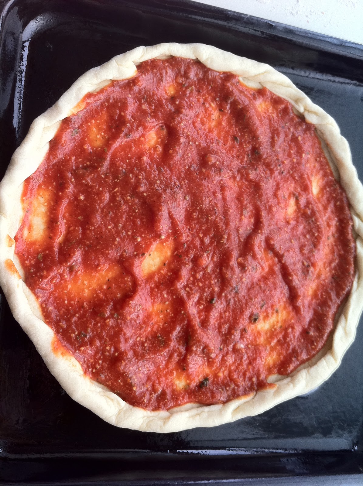 Knifing Forking Spooning Mario Batali's Pizza Margherita with Homemade