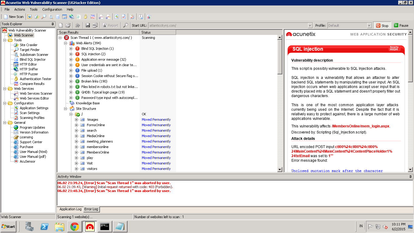 Acunetix Web Vulnerability Scanner 12.0.180911134