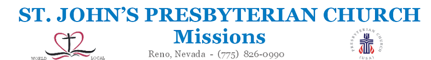 St. John's Presbyterian Church Reno Nevada Missions
