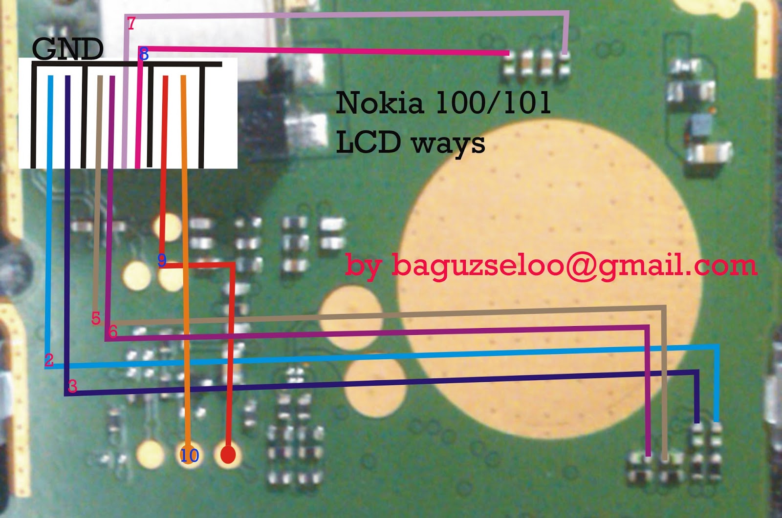 BAGUZ89 JALUR LCD NOKIA 100/101