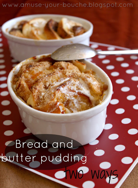 Bread and butter pudding two ways recipe