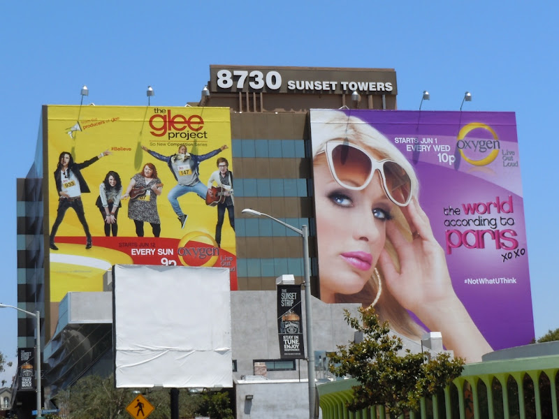 Glee Project and Paris HIlton billboards