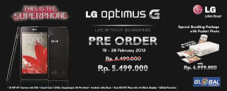 LG Optimus G Pre-Order Rp 5.499.000