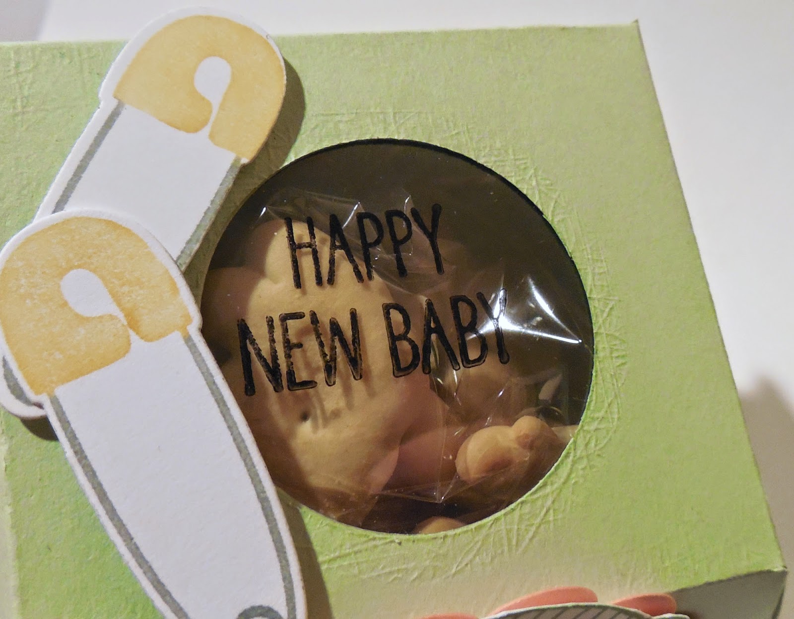 Baby Gift or Shower Favor made with Stampin'UP!'s Hamburger Box Die