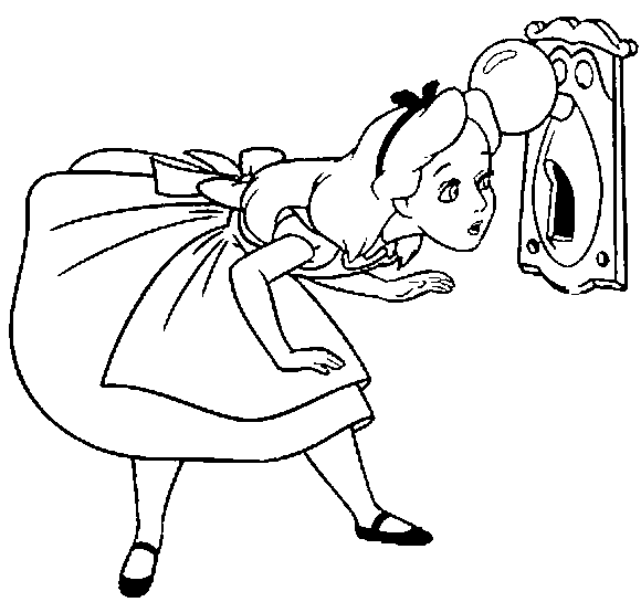Alice and Wonderland Coloring Pages Printable