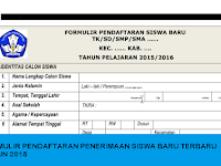 FORMULIR PENDAFTARAN PENERIMAAN SISWA BARU TERBARU TAHUN 2015 FORMULIR PENDAFTARAN PENERIMAAN SISWA BARU TERBARU TAHUN 2015