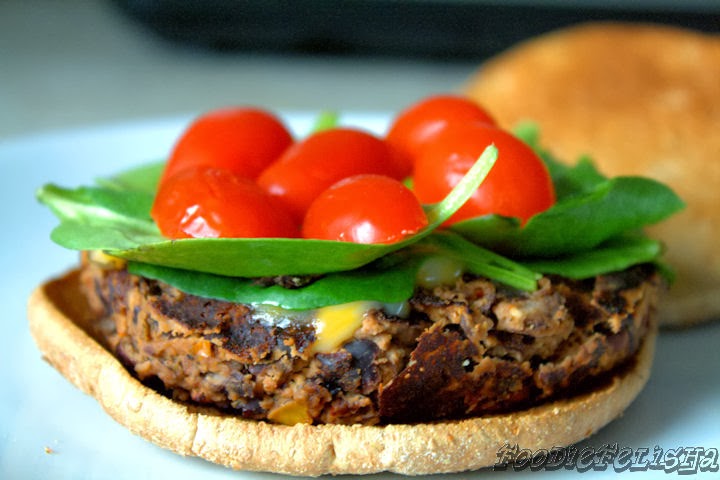 http://foodiefelisha.blogspot.com/2014/02/high-protein-black-bean-burgers.html