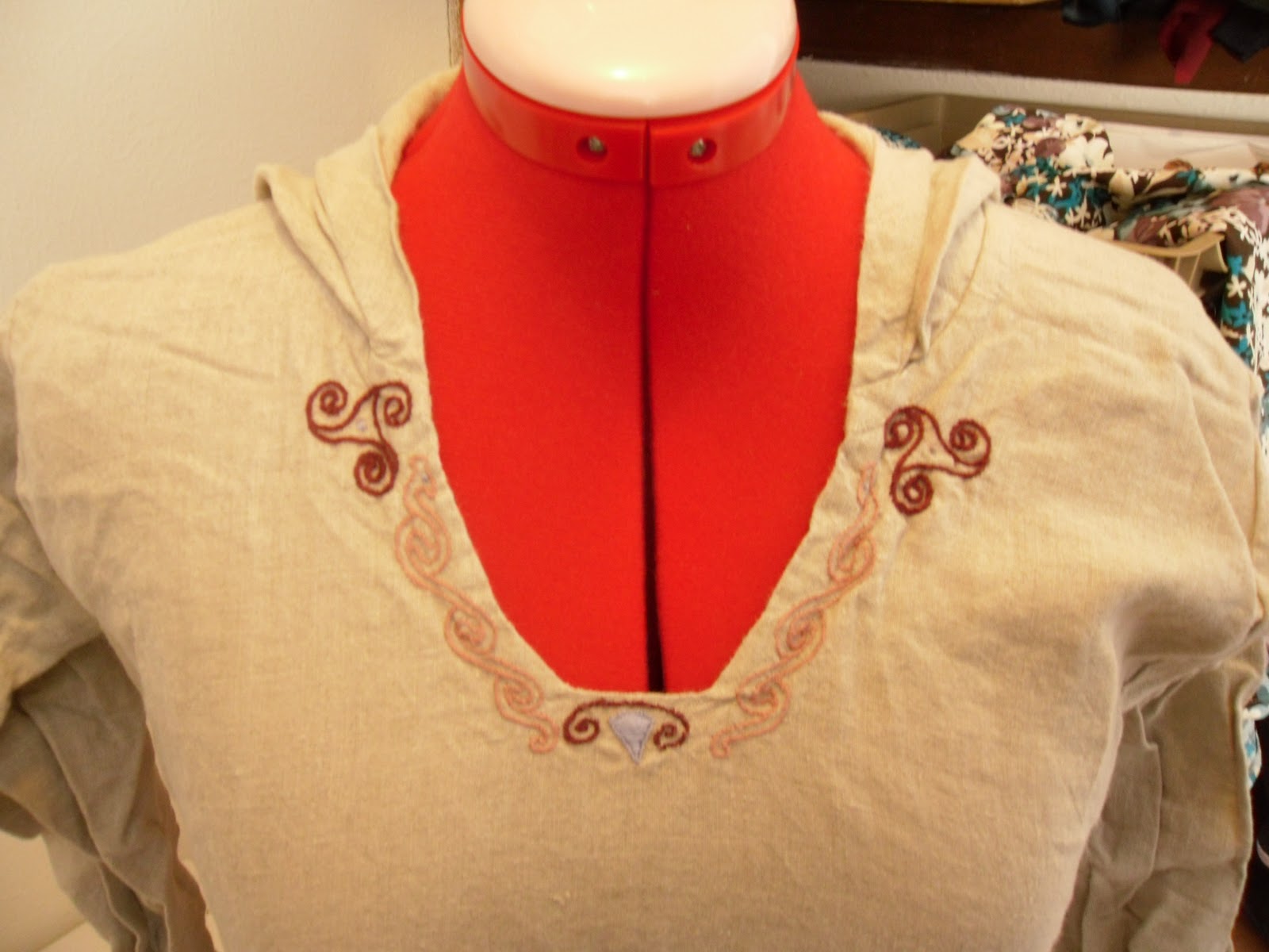 The Viking Hedgehog Irish Style Embroidery on Leine