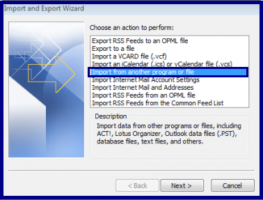 how to import contacts into outlook from pst