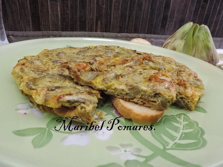 Tortilla De Alcachofas En Olla Programable.
