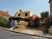 Maison bois chantier fa ade nord maison