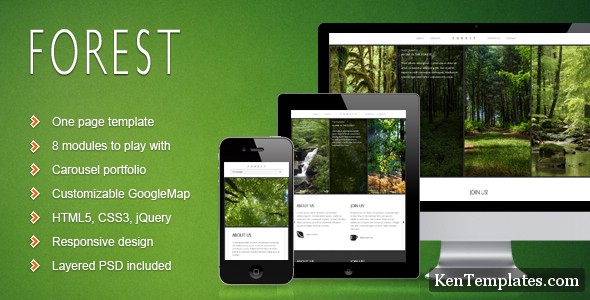 Forest – One Page Responsive Template