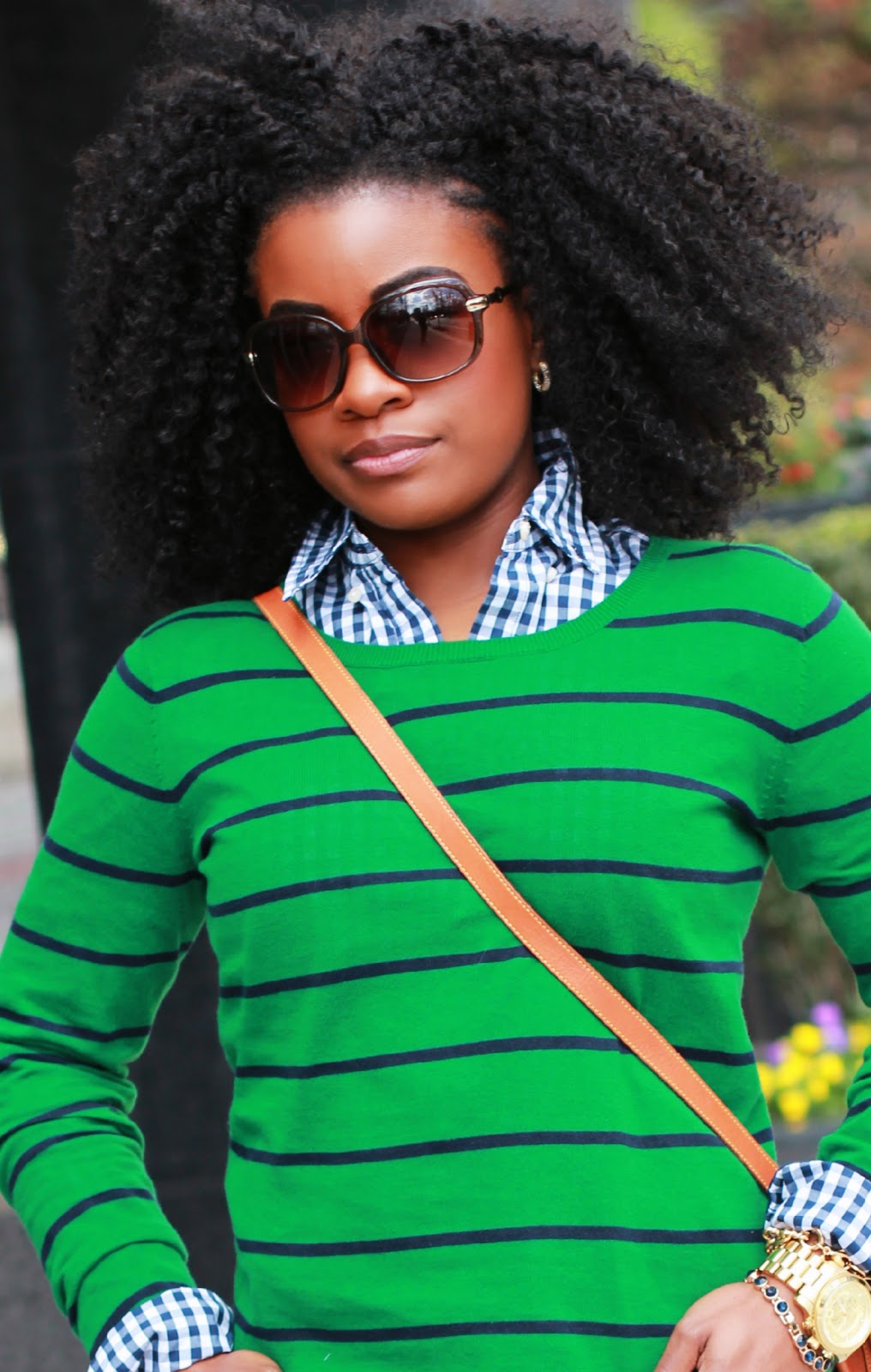 Outfit: Navy Gingham and Stripes ~ THE SERENA SAGA