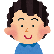 パーマのイラスト（男性）