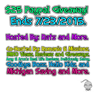 $25 Paypal Giveaway – Ends 7/23/15