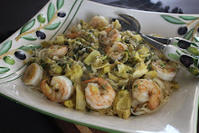 Spicy Shrimp with Artichokes Capers and Lemon