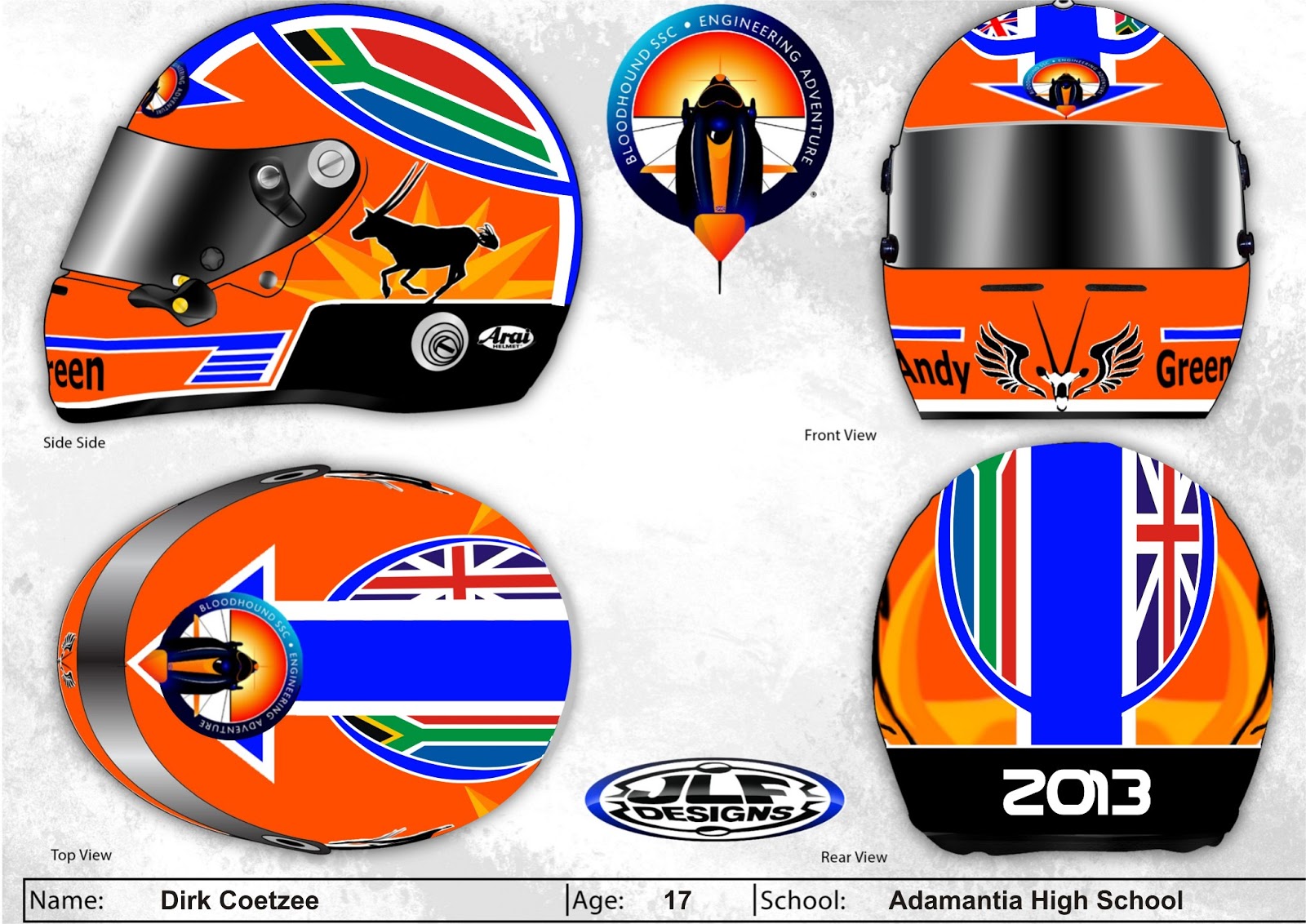 BK Publishing Winner in BLOODHOUND SSC helmet design competition