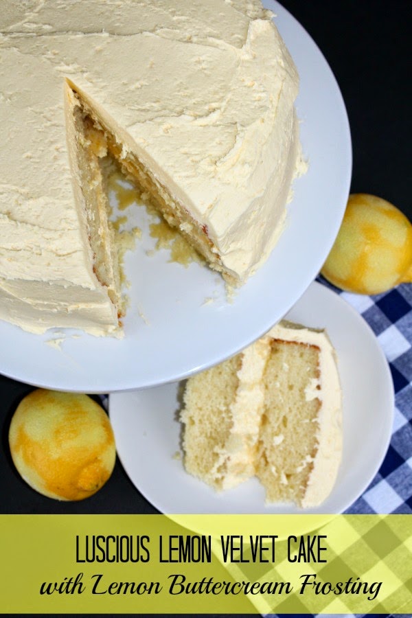 On The Menu Luscious Lemon Velvet Cake with Lemon
