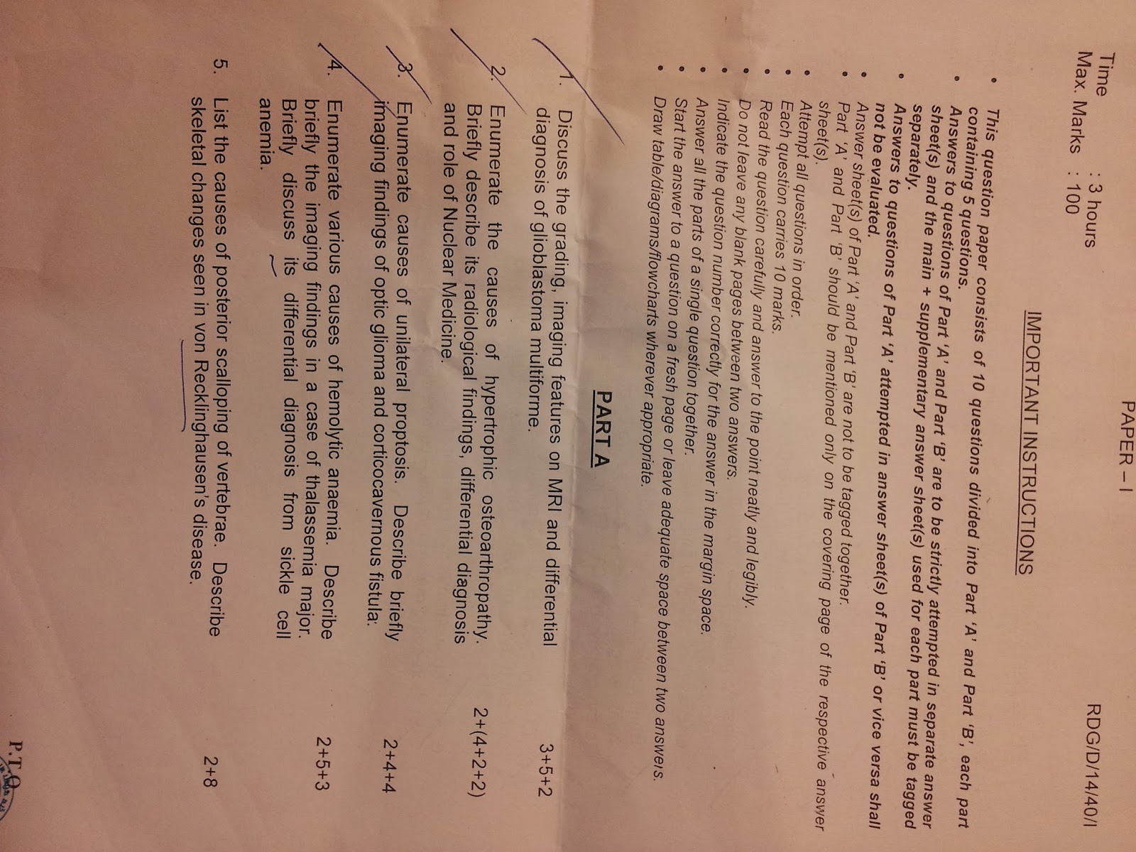 Department of Radiodiagnosis DNB Radiodiagnosis December 2014 Question