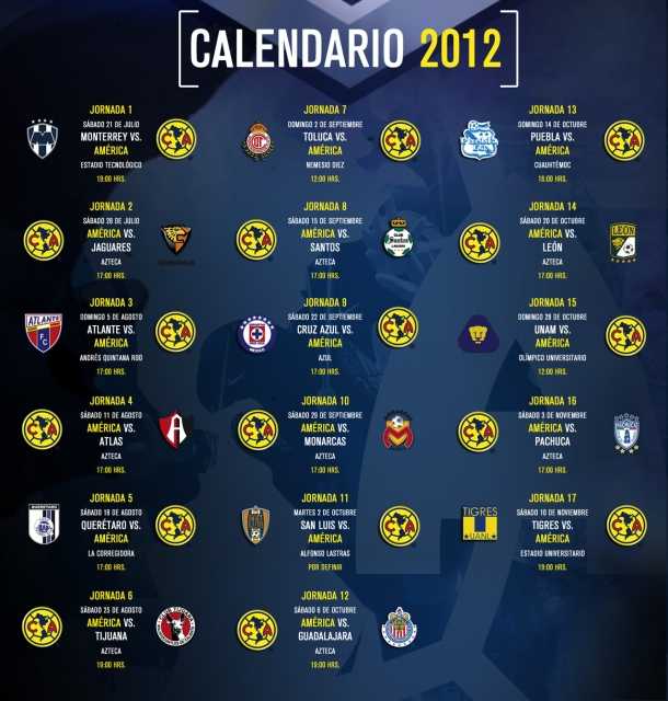 Calendario Del America Torneo Clausura 2012