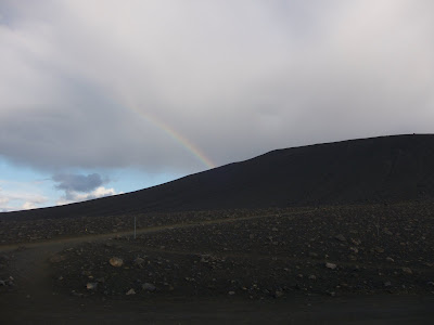 Rainbow over Hverfjall, Iceland