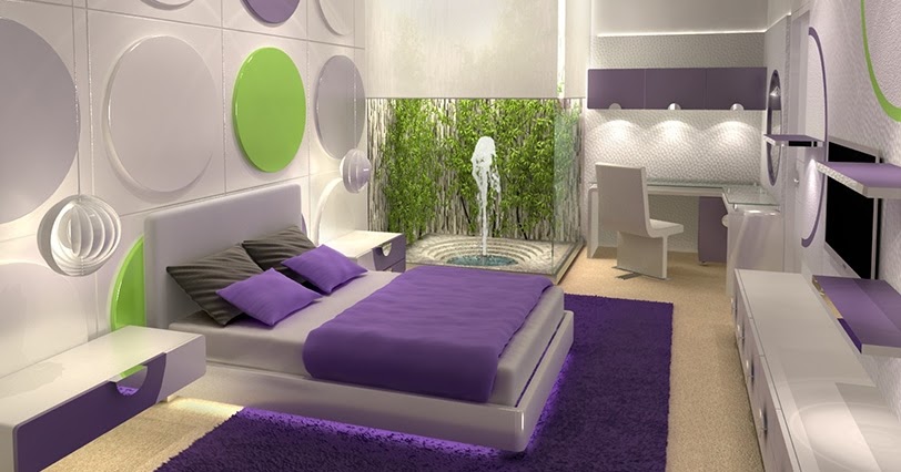 DORMITORIO BLANCO Y MORADO de KARIM CHAMAN ~ Fotos de dormitorios