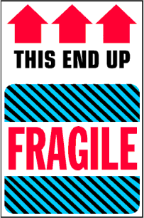 fragile sticker template