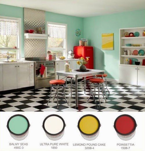 Retro Kitchen Cabinet Color Palettes