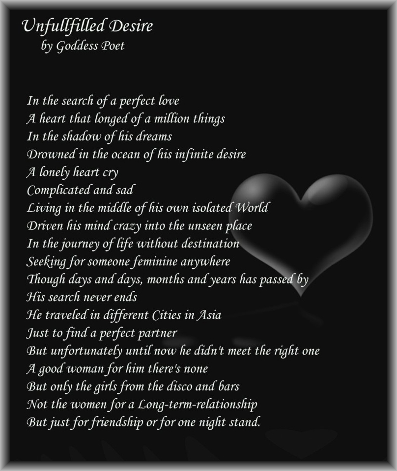 Inspirational Poems and Quotes Unfulfilled Desire