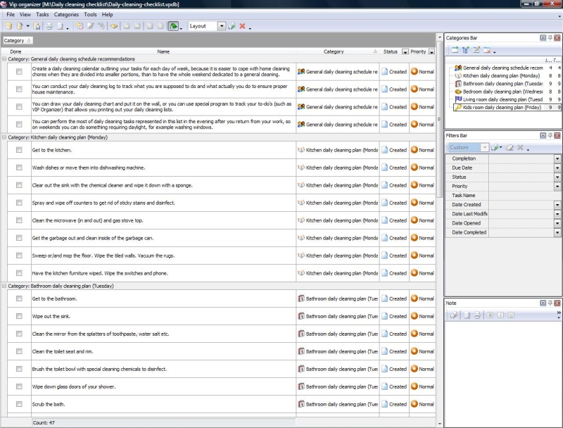 facility maintenance checklist template