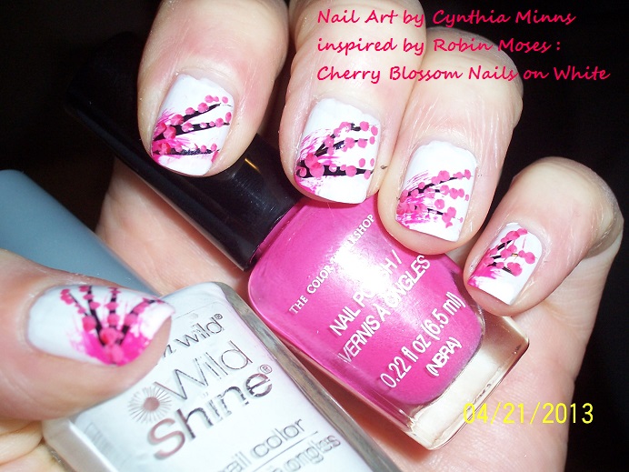 Cherry Blossom Nail Art by Robin Moses - wide 4