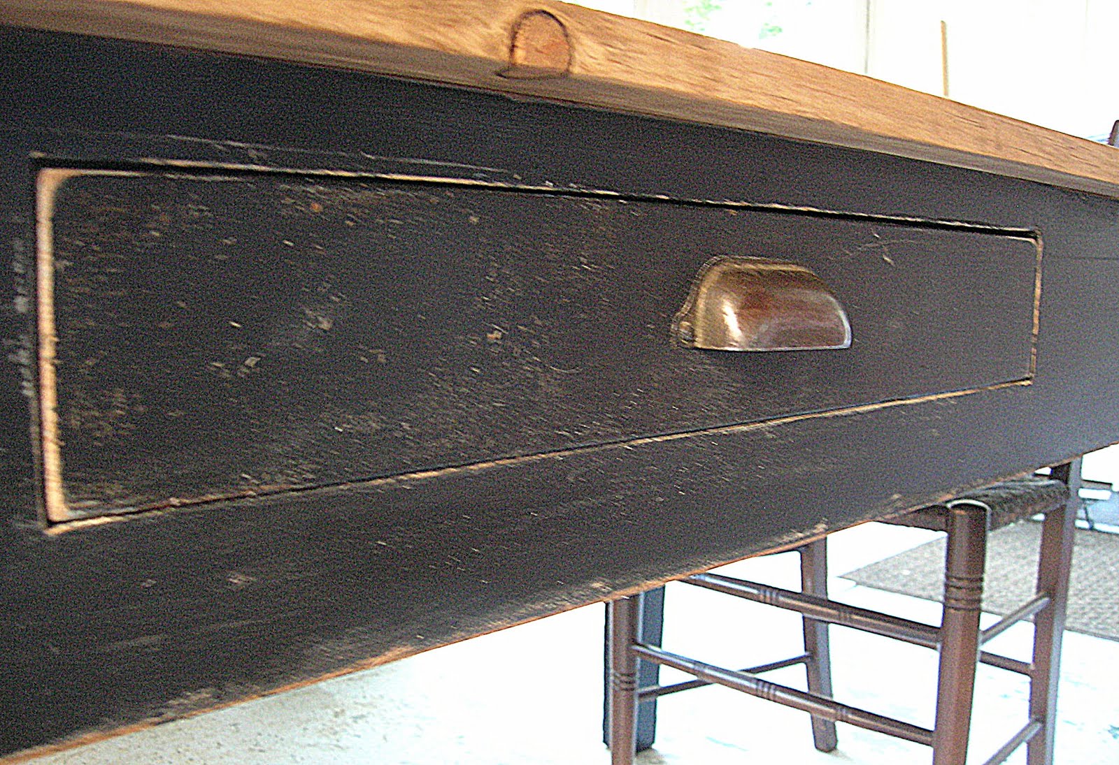 Storm Cloud Nine Desk Turned Dining Table