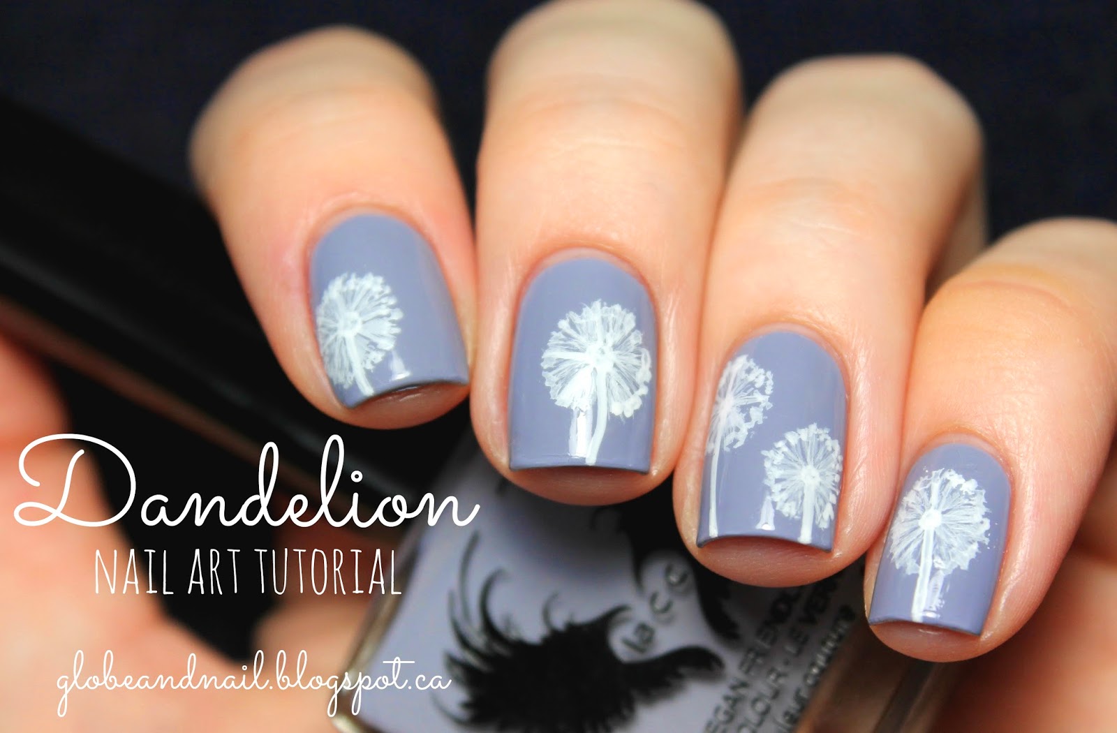 Globe & Nail Dandelion Nail Art Tutorial