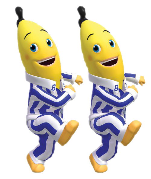Cartoon Characters Bananas in Pyjamas (PNG)