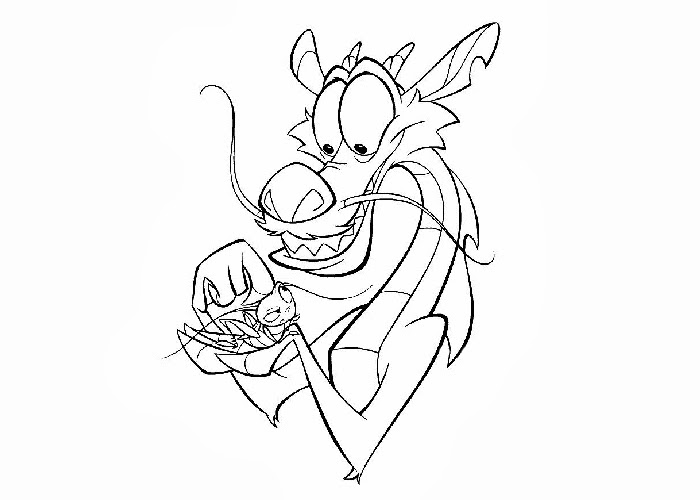 Mulan Mushu coloring pages | Free Coloring Pages and Coloring Books for