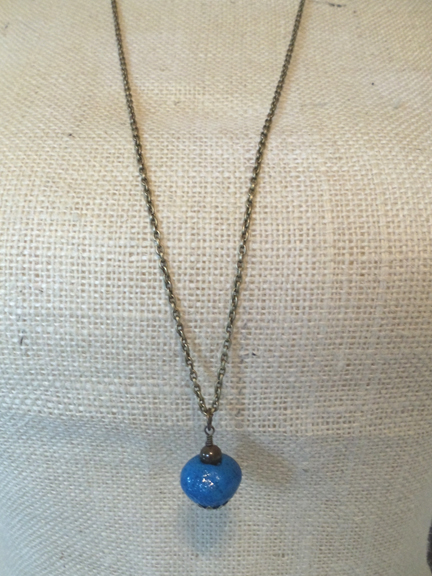 20 BLUE Faience Donkey Beads for Crafts or Jewelry