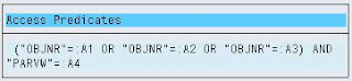 SAP ST05 SQL Trace output SQL statement explain plan access predicates SAP ST05 SQL Trace output SQL statement explain plan access predicates