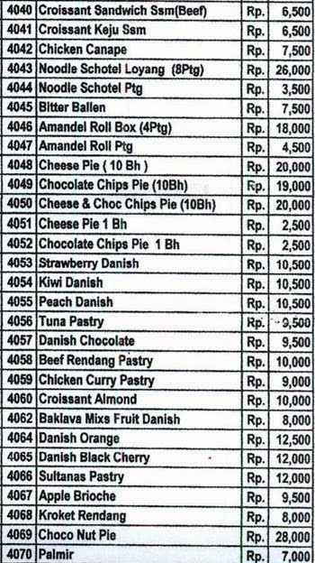 Harga Kue Holland Bakery Terbaru 2017