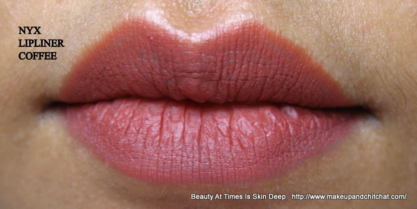 NYX Lip Liner Coffee NYX Lip Liner Coffee Lipswatch NC 42
