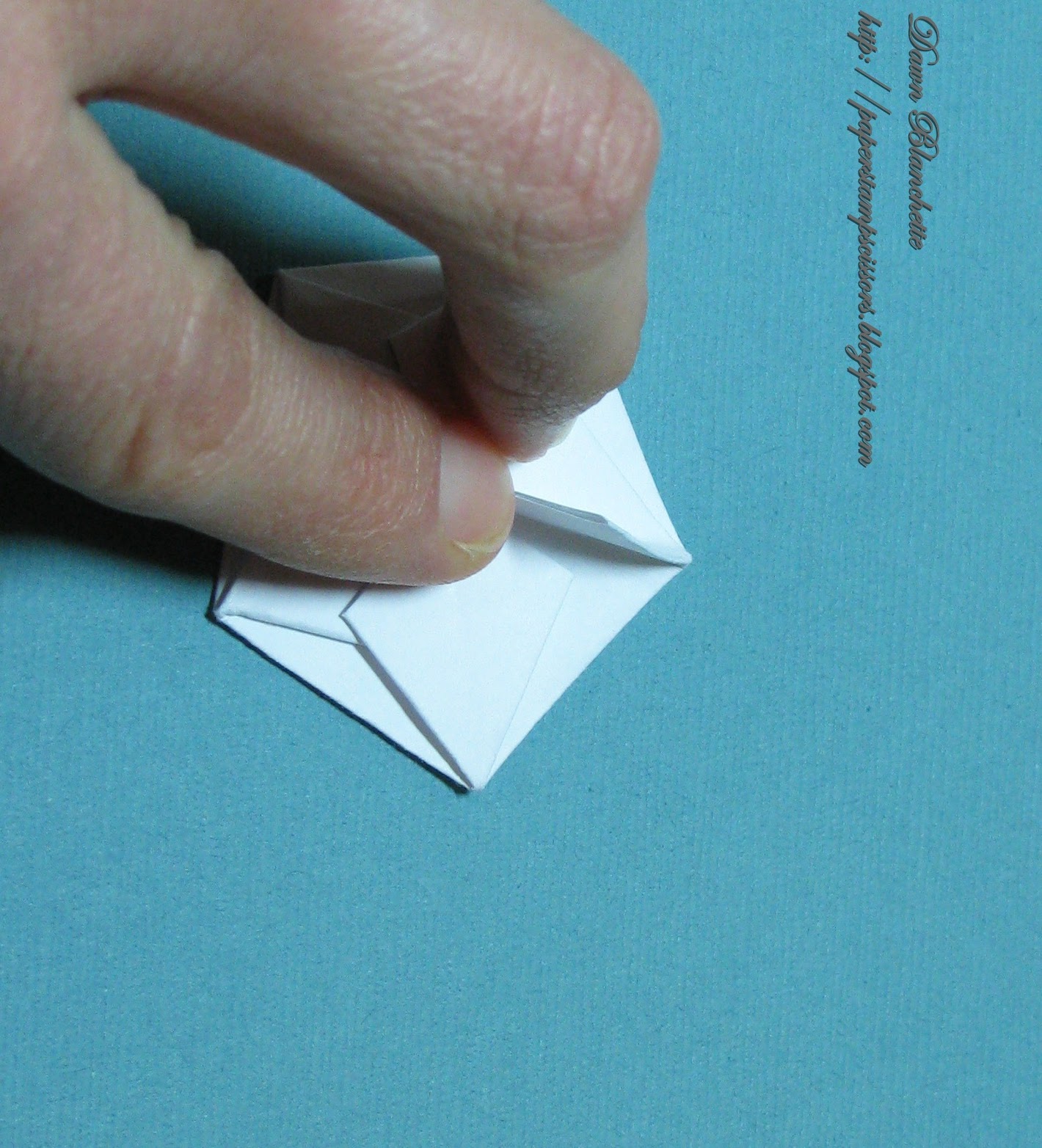 Paper Stamp Scissors Relax with an Origami Tutorial