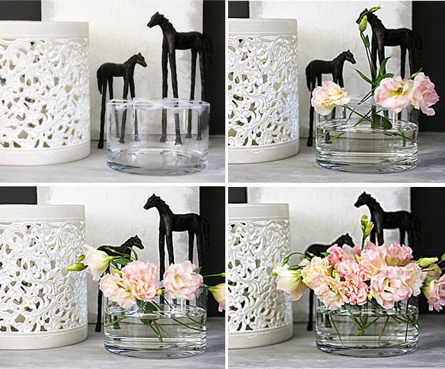 Build House Home how to arrange flowers in a wide vase