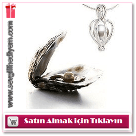 Bayan sevgiliye doğum günü hediyesi İstiridye İçinden Çıkan Gerçek İncili Gümüş Kolye
