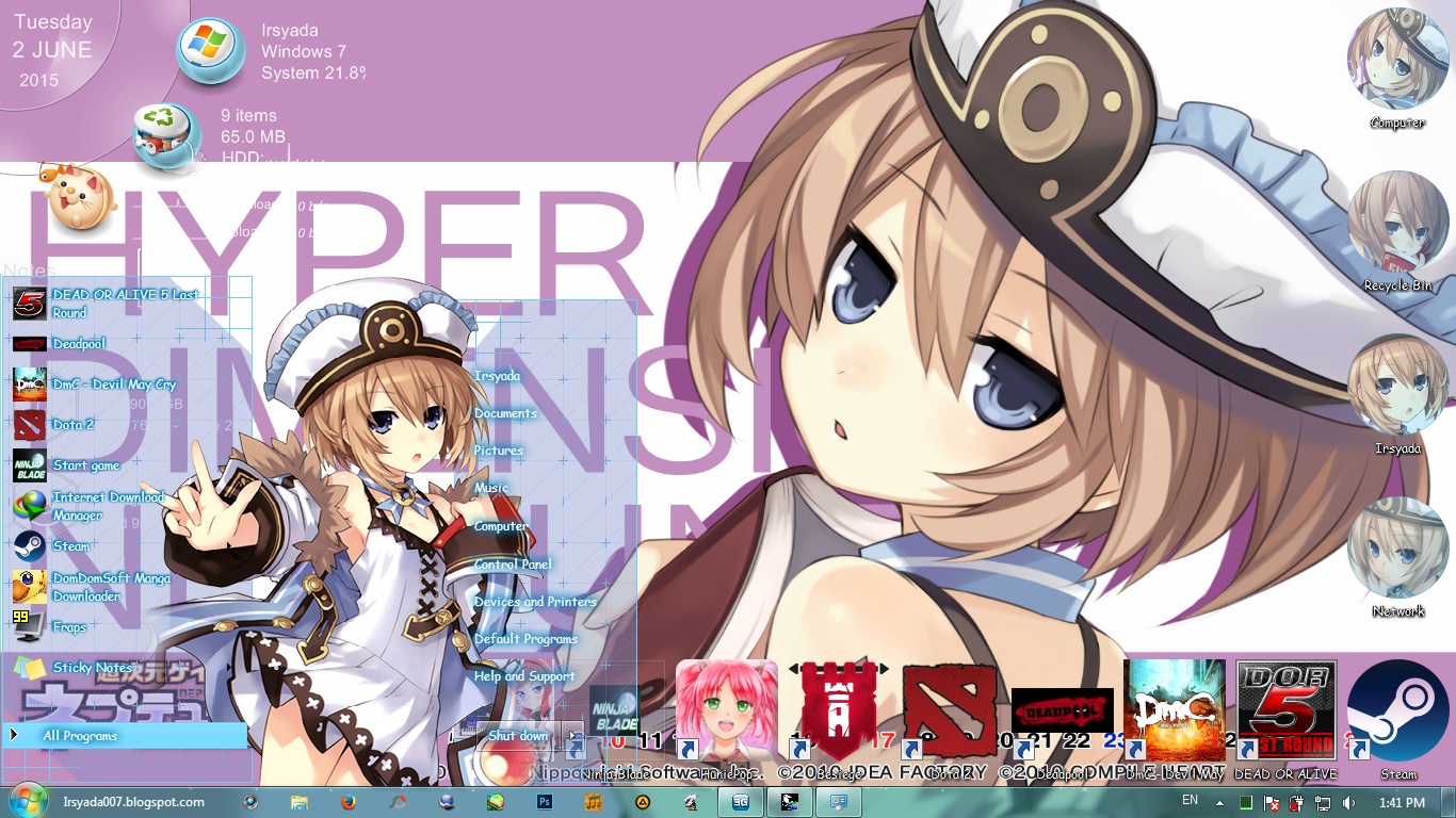Theme Win 7 Blanc White Heart Hyperdimension Neptunia By Theme Win 7 Blanc White Heart Hyperdimension Neptunia By