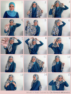 cara memakai jilbab kreasi