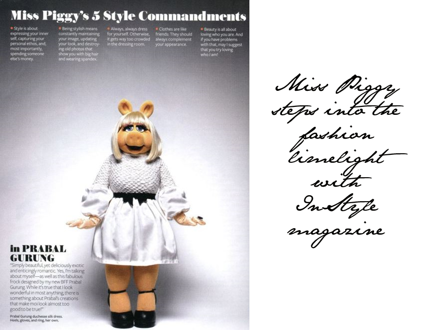 Miss Piggy wears Prabal Gurung, Jason Wu and more... Emily Jane Johnston