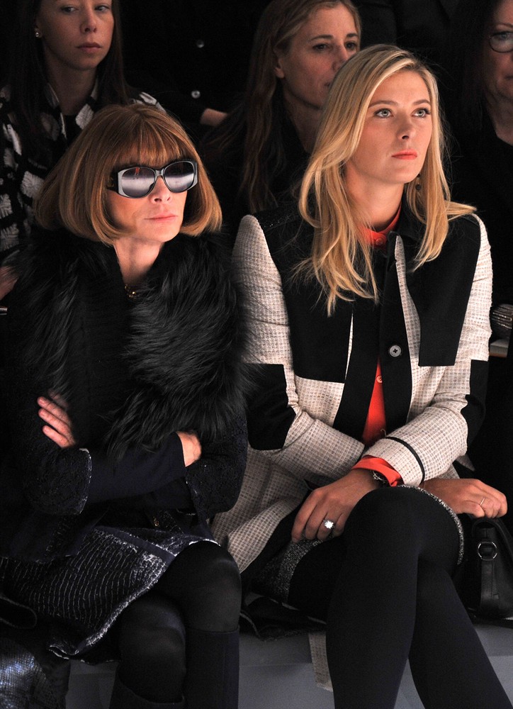  attending Vera Wang Fall fashion show with Vogue editor Anna Wintour