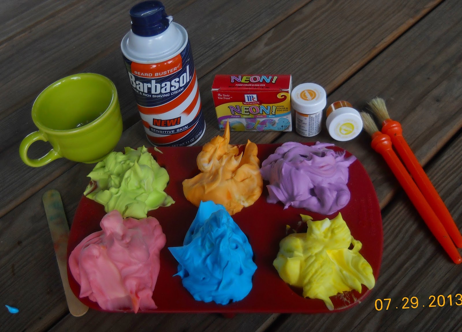 Nurturing Naters with learning activities at home Shaving Cream bath