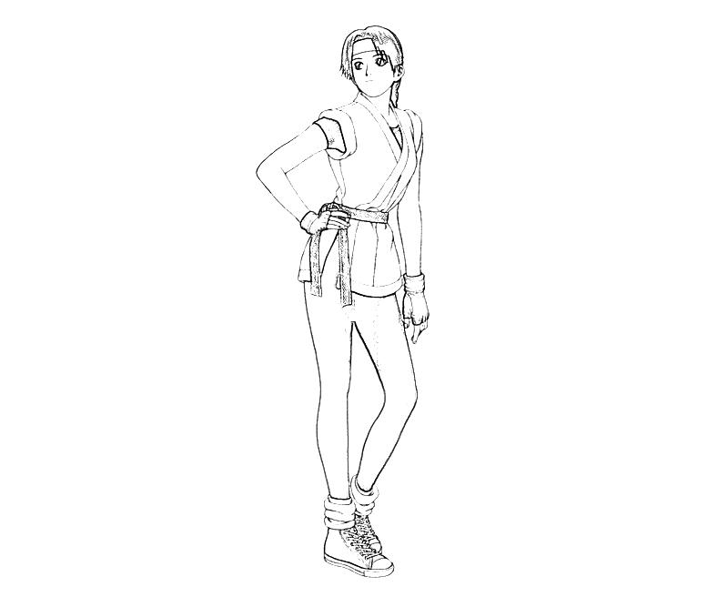 Printable King of Fighters Yuri Sakazaki Profil Coloring Pages printable-king-of-fighters-yuri-sakazaki-profil-coloring-pages