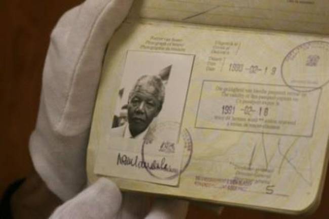 Historic Passports Of Famous People Nelson Mandela